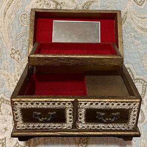 Vintage music box wooden working